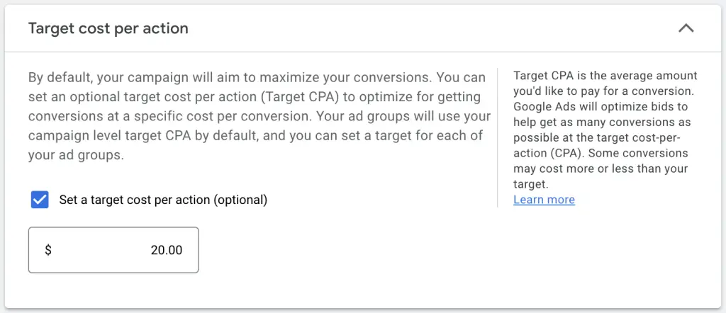 Target CPA Bidding Strategy